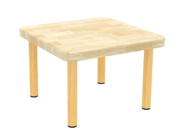 幼儿园实木制家具厚橡胶木制方桌 HX4202X