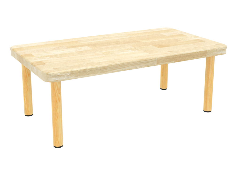 幼儿园班级家具厚橡胶木长方桌HX4202Y