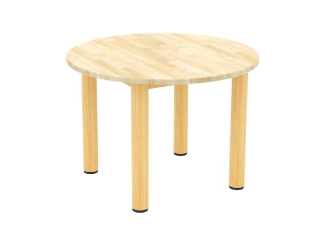 幼儿园班级家具橡胶木面圆桌HX4203B