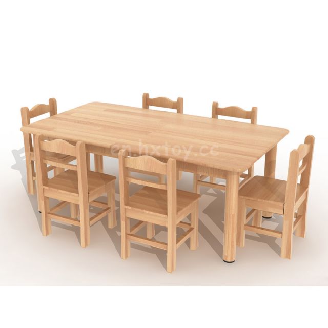 幼儿园实木制家具长方形桌子HX4203K