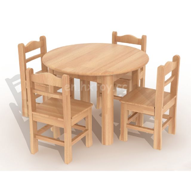 幼儿园实木制家具榉木家具圆桌 HX4203L