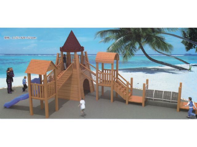幼儿园游乐场户外大型实木制组合小博士滑梯游乐设备玩具 HX2501O