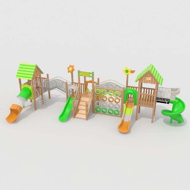 户外大型塑料实木小博士滑梯组合玩具游乐设备