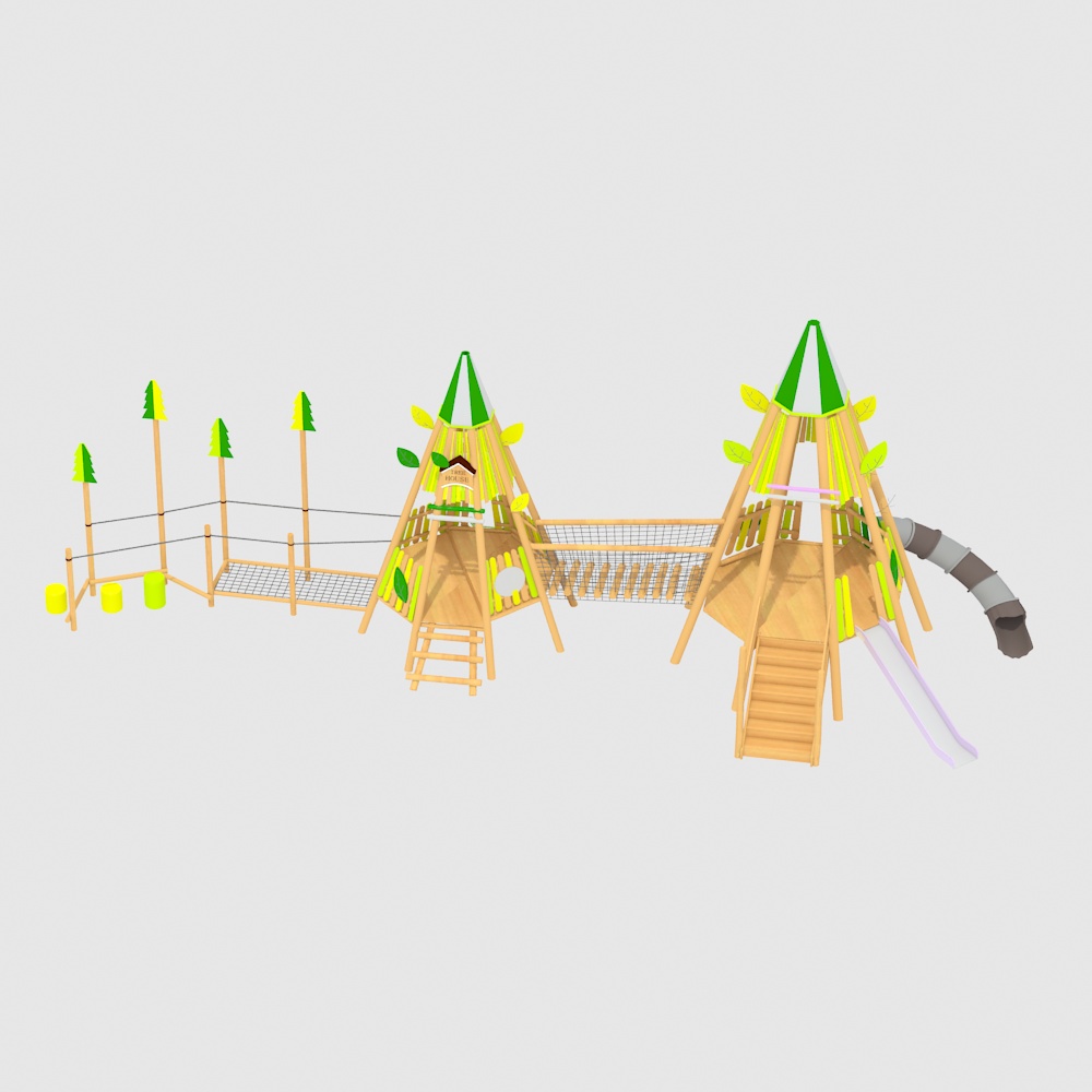 幼儿园户外大型游乐玩具实木制拓展帐篷屋组合