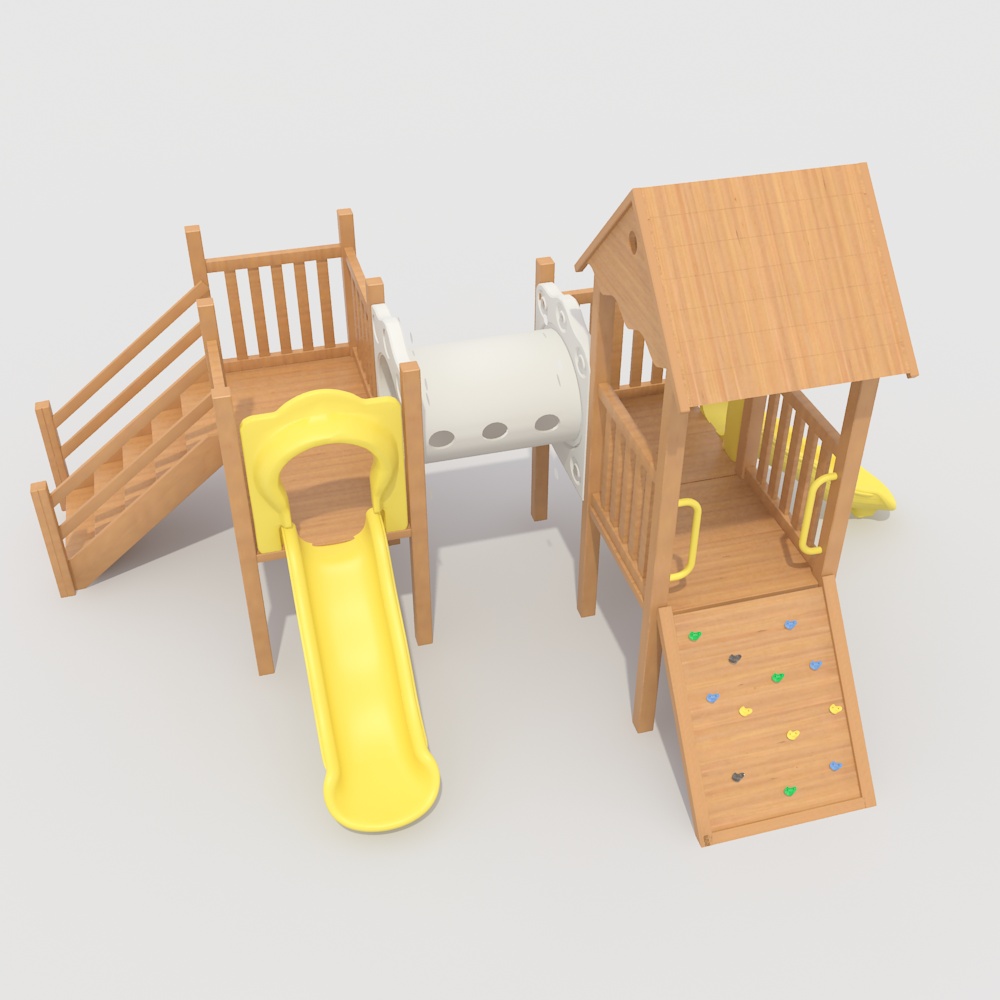 幼儿园户外大型塑木制组合小博士滑梯游乐玩具设备